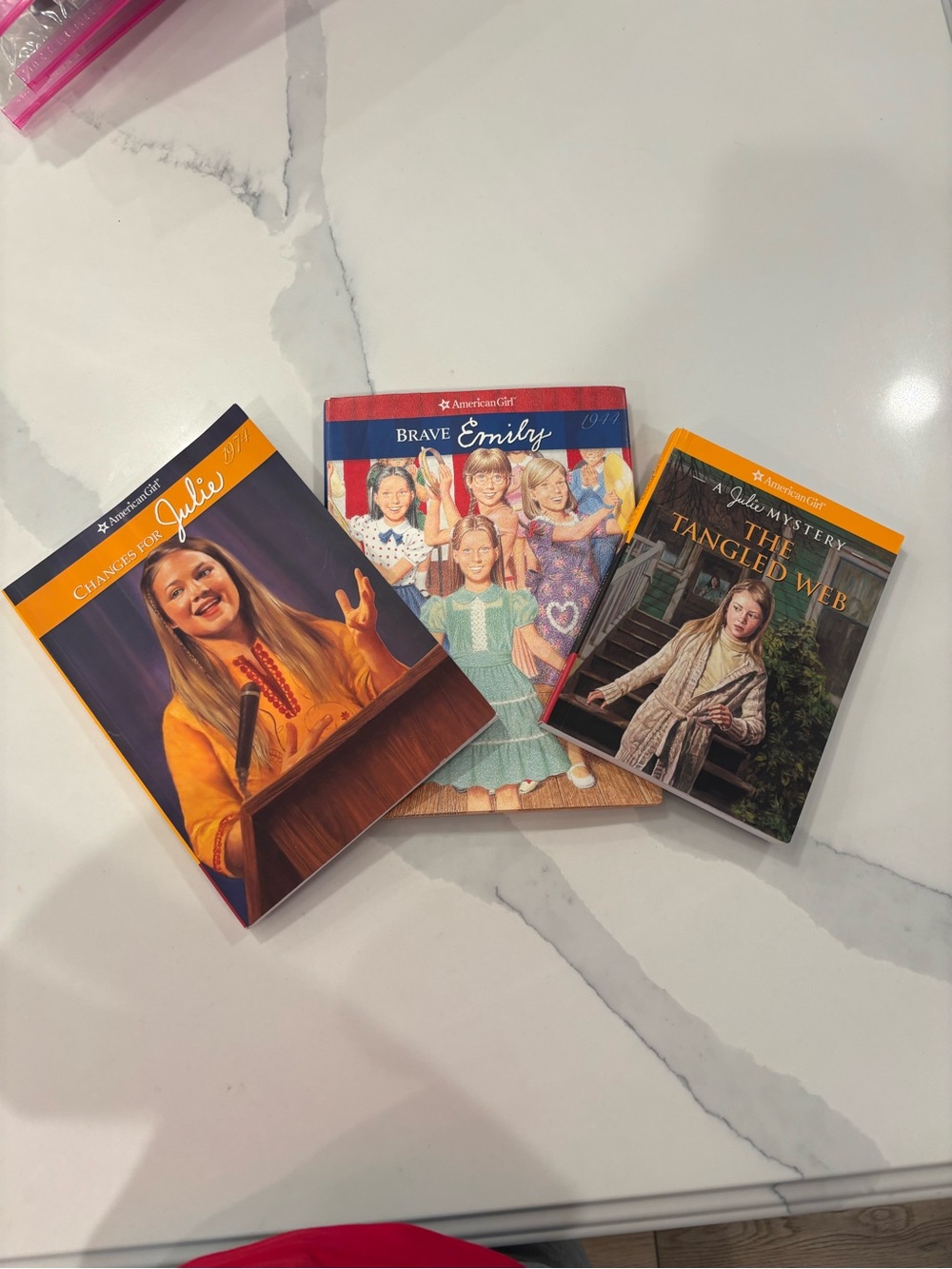 American Girl Paperback Set with Yellow, Red, and Green Covers